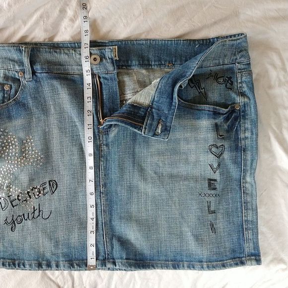 Z. Cavaeicci Mini Undecided Youth Hot Love Cotton 18 Skirt - Picture 12 of 15